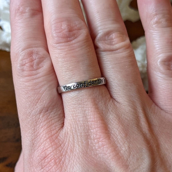Sterling silver ring - "Go confidently..." - Picture 5 of 10